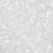 Miyuki quarter tila 5x1.2mm beads - Crystal matted ab QTL-131FR